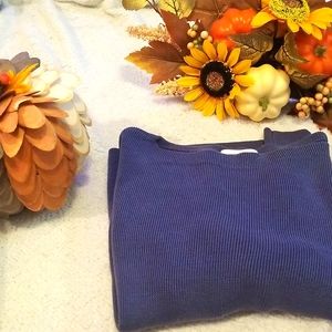 Talbots, Blue Silk 3/4 Sleeve Sweater, Size M